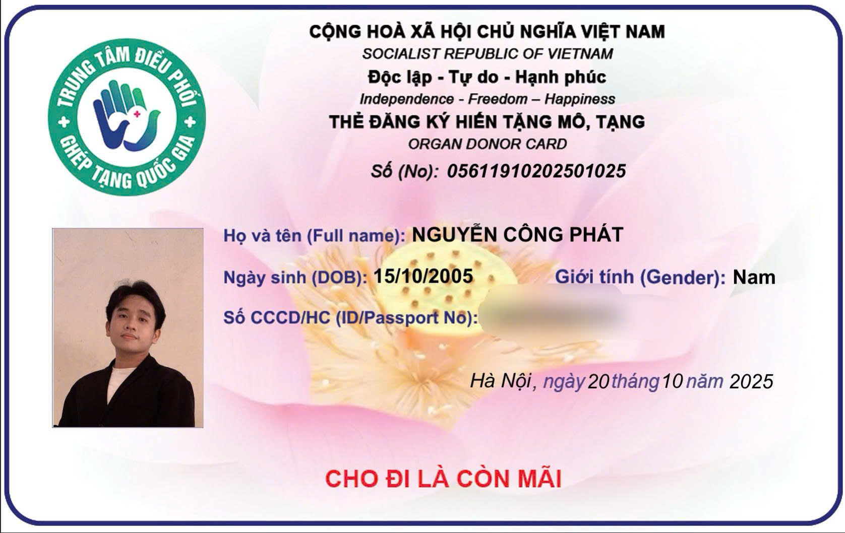 Vietnam National Organ Donation Registration