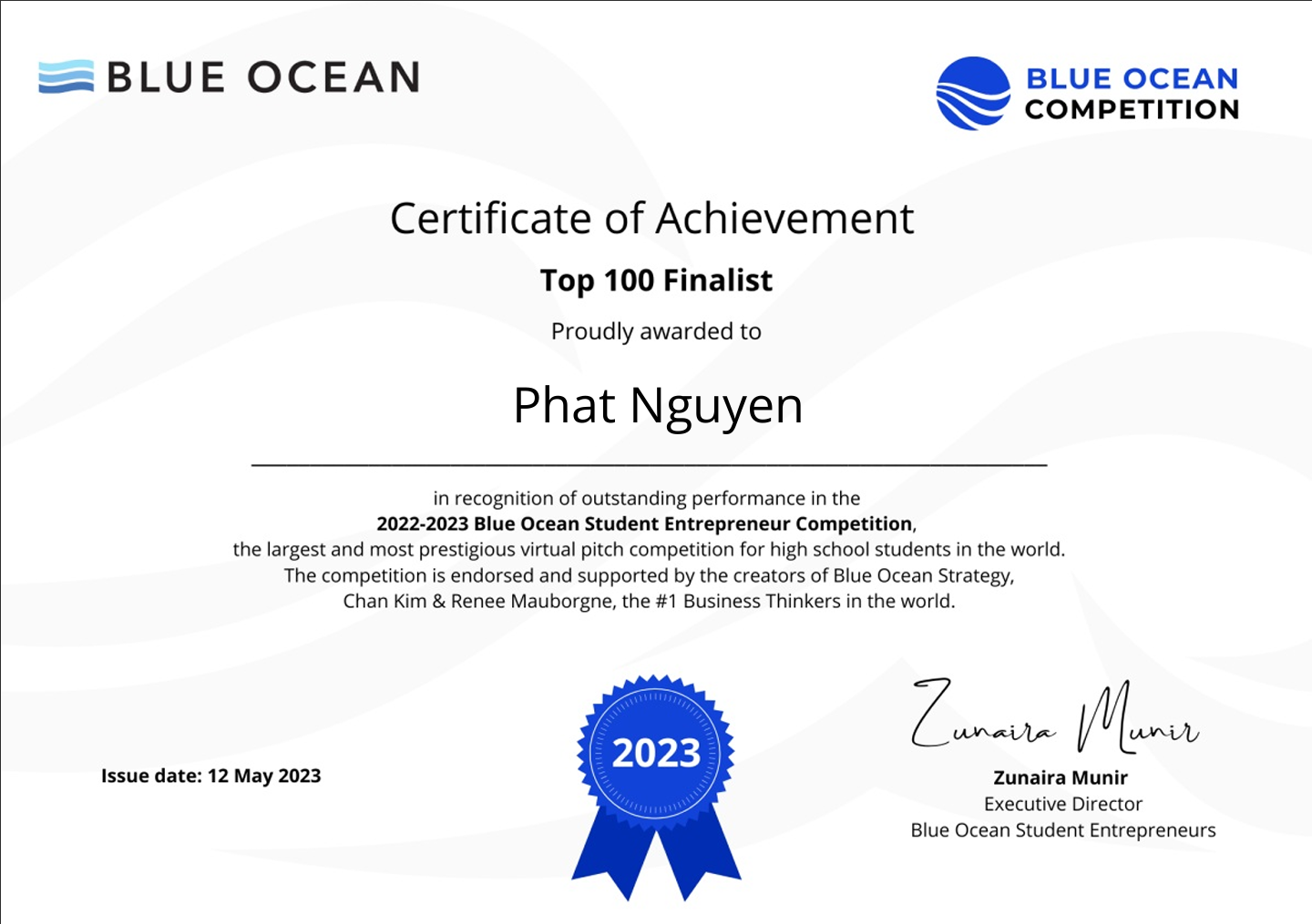 Top 100 Global Finalist