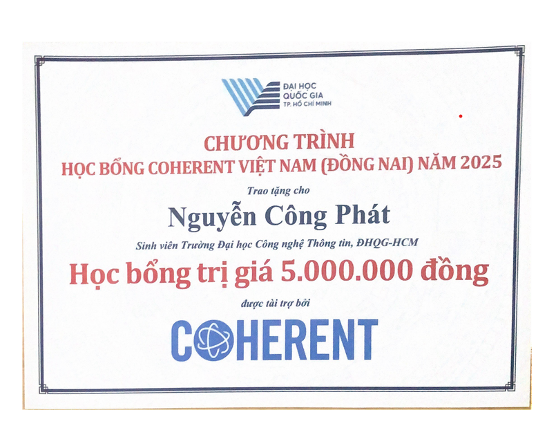 Coherent Scholarship Certificate